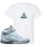 Blue Bird 5s T Shirt | All Seeing Eye, White