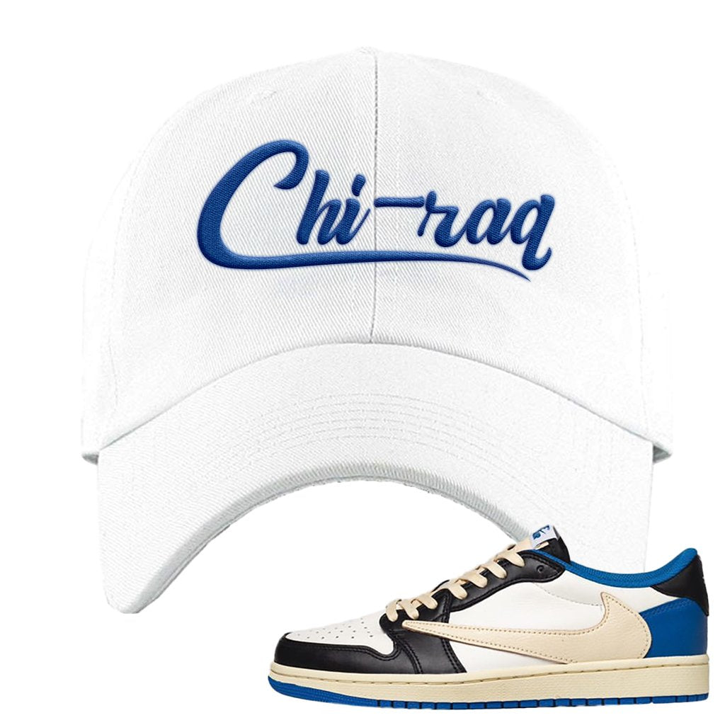 Sail Black Military Blue Shy Pink Low 1s Dad Hat | Chiraq, White