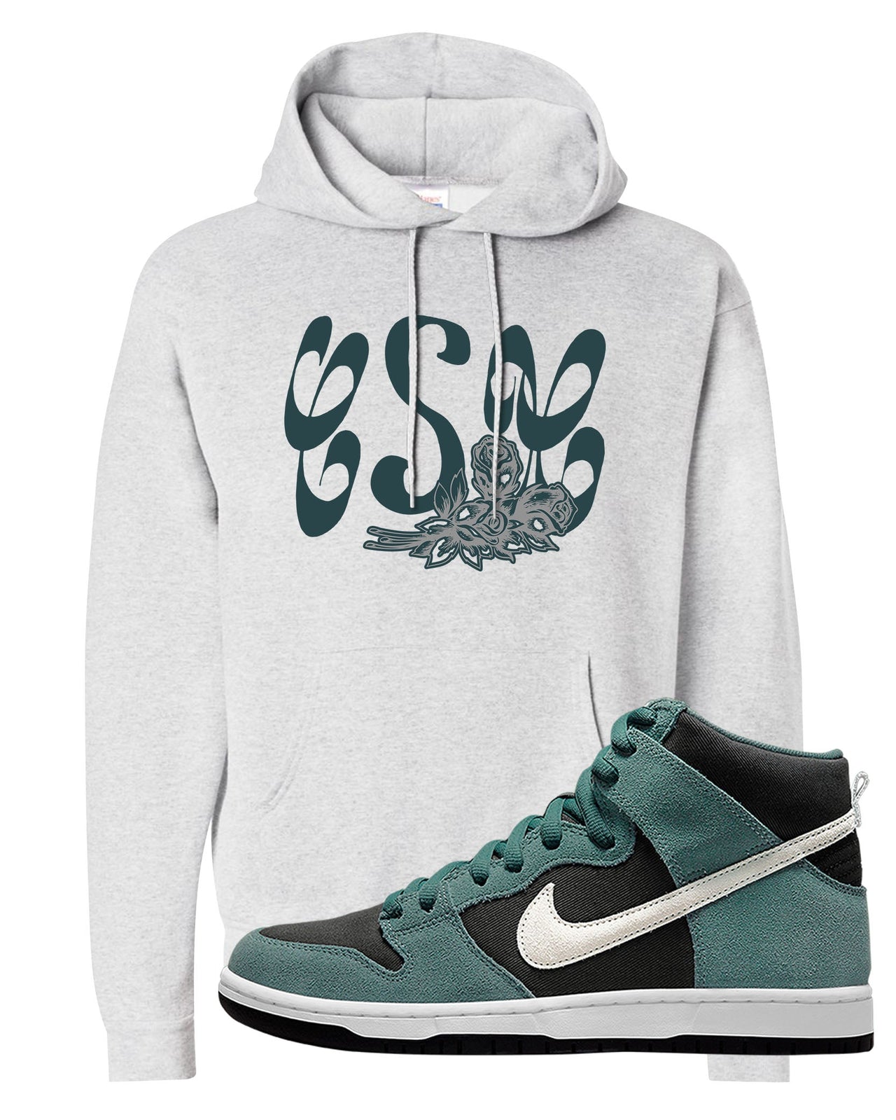 Green Suede High Dunks Hoodie | Certified Sneakerhead, Ash