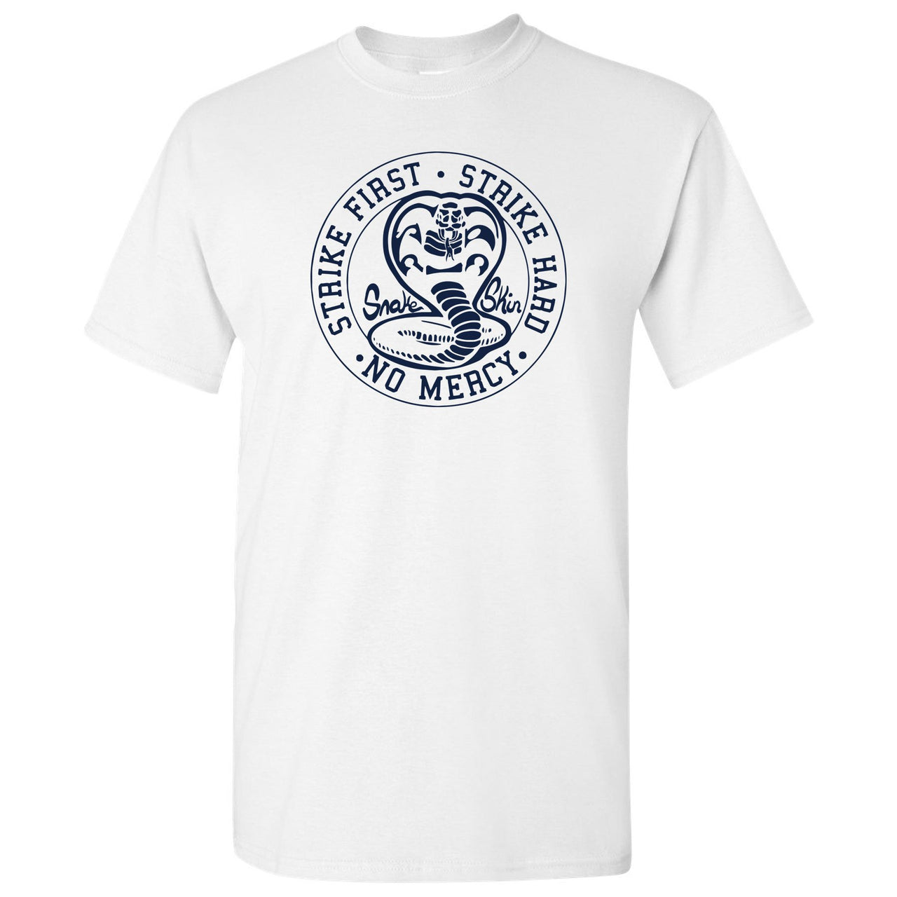 Snakeskin Low Blue 11s T Shirt | Cobra Snake, White