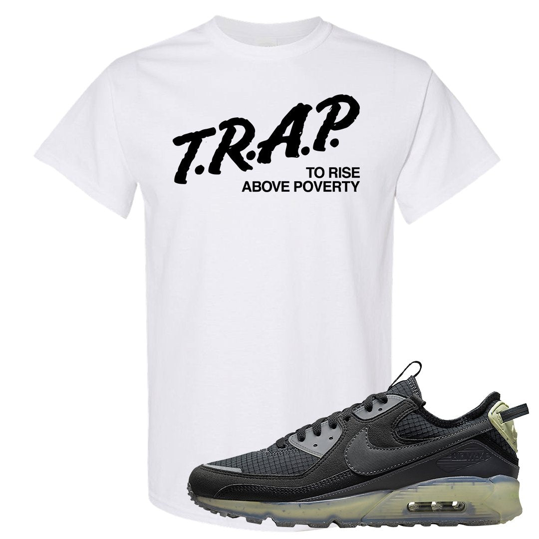 Terrascape Lime Ice 90s T Shirt | Trap To Rise Above Poverty, White