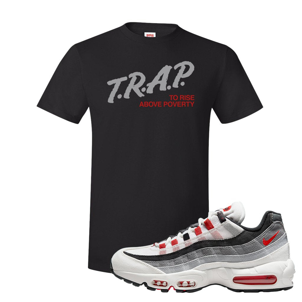 Japan 95s T Shirt | Trap To Rise Above Poverty, Black