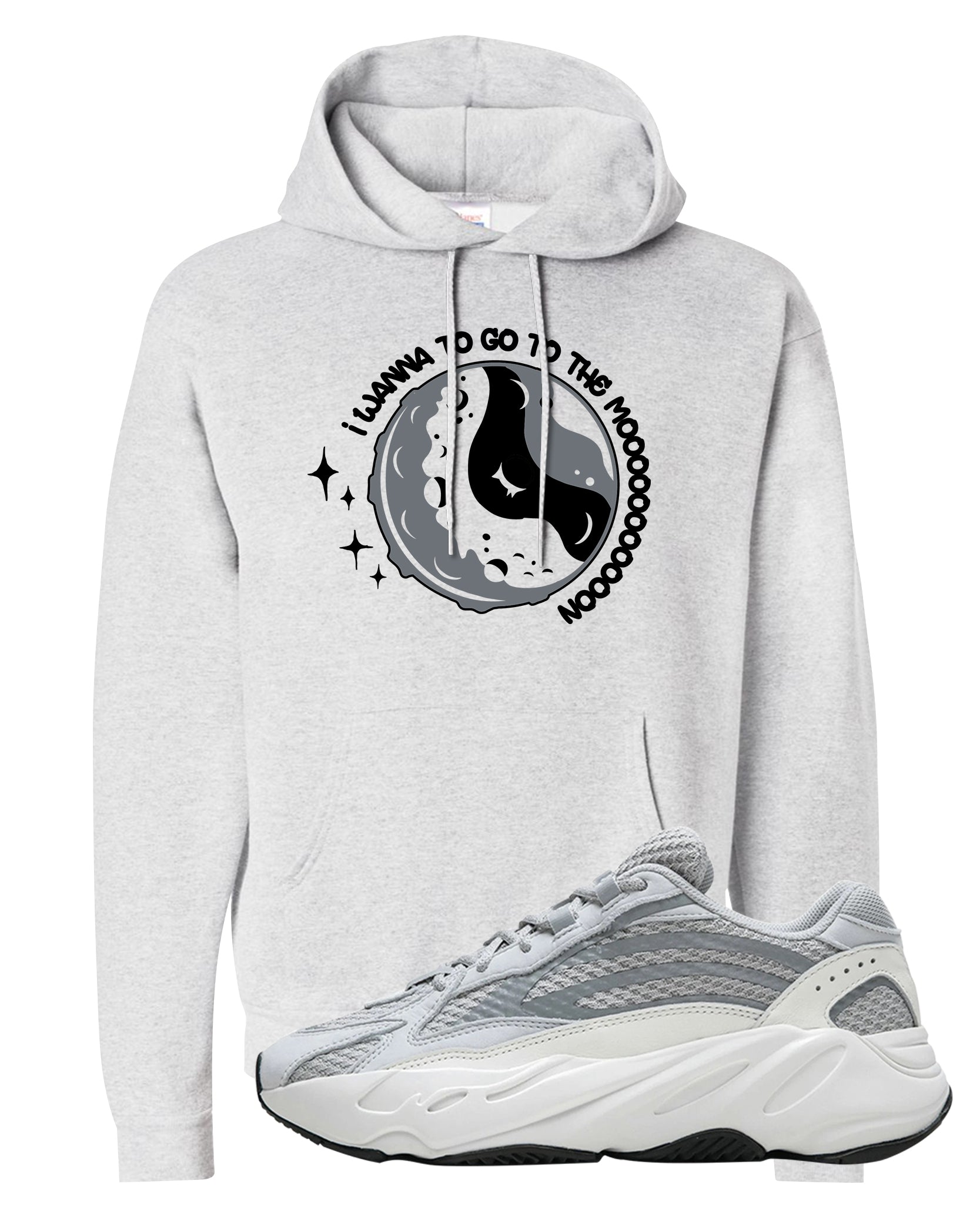 Static v2 700s Hoodie | I Wanna Go To The Moon, Ash