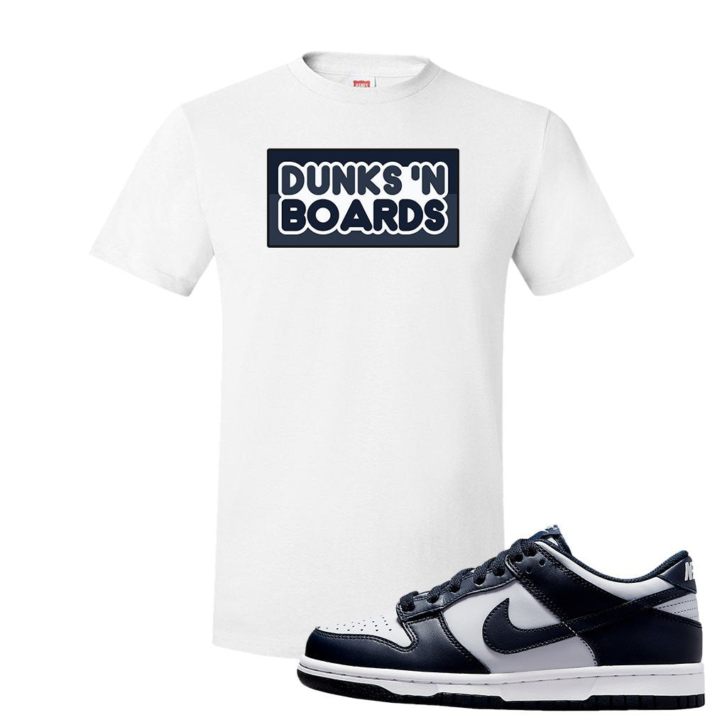 SB Dunk Low Georgetown T Shirt | Dunks N Boards, White