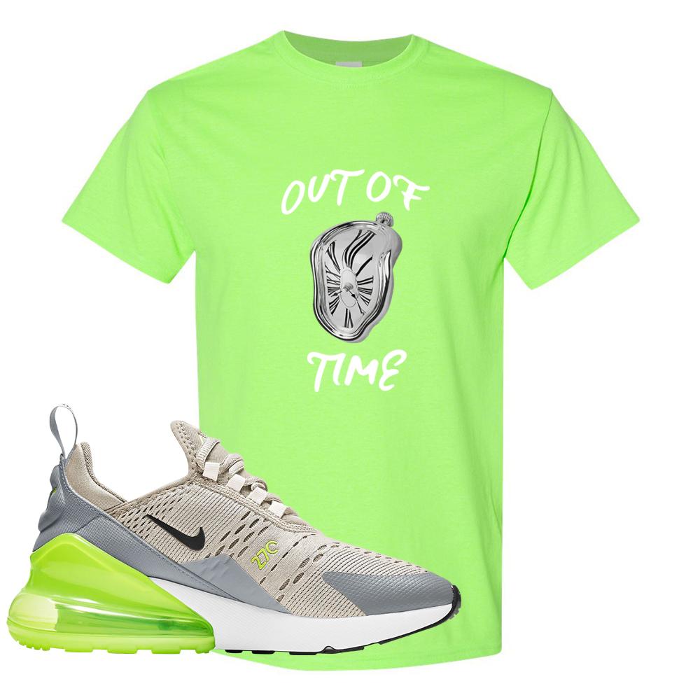 Air Max 270 Light Bone Volt T Shirt | Out Of Time, Neon Green