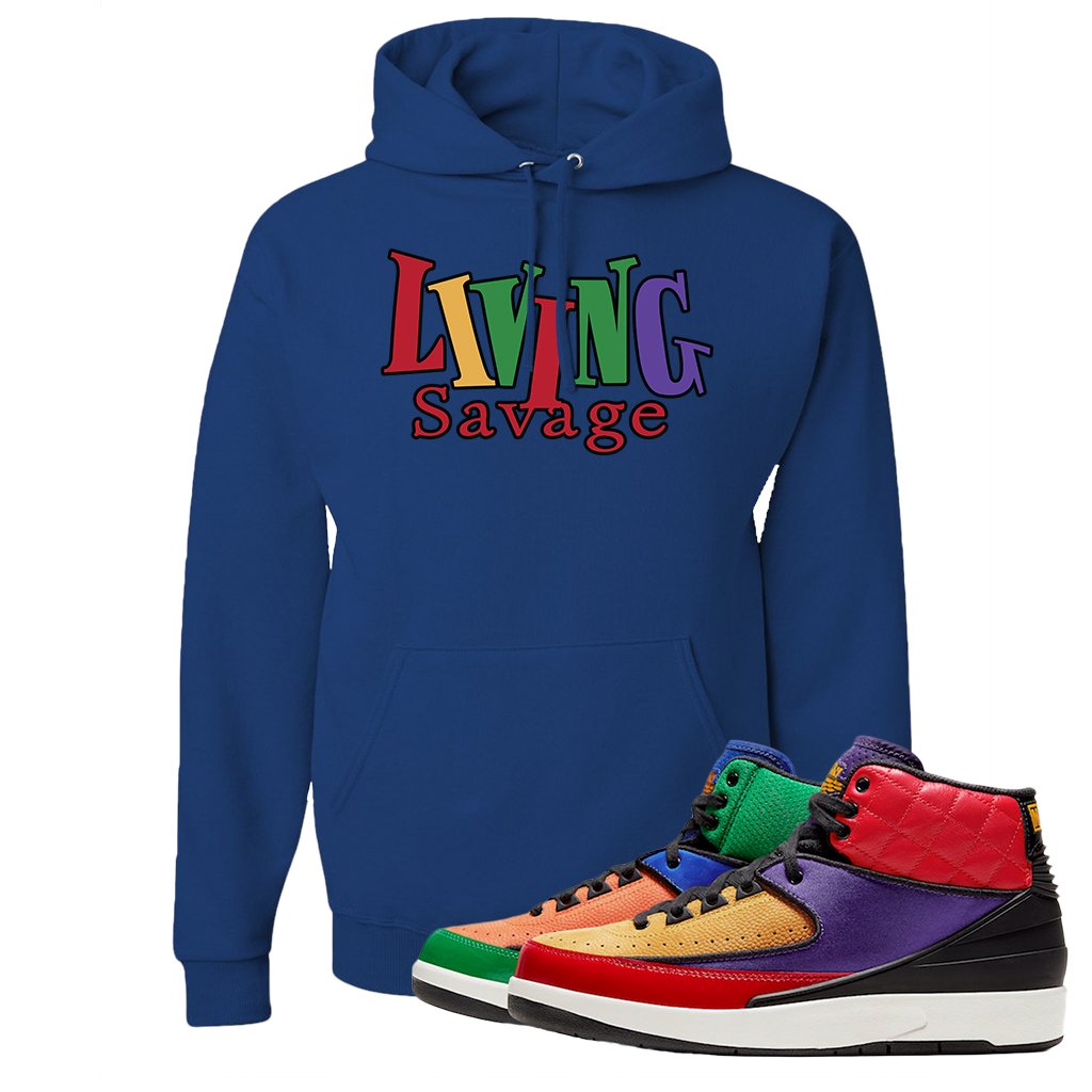 WMNS Multicolor Sneaker Royal Blue Pullover Hoodie | Hoodie to match Nike 2 WMNS Multicolor Shoes | Living Savage