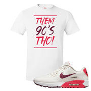 Fusion Red Dark Beetroot Golf 90s T Shirt | Them 90's Tho, White