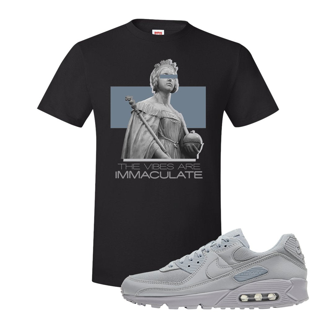 Air Max 90 Wolf Grey T Shirt | The Vibes Are Immaculate, Black