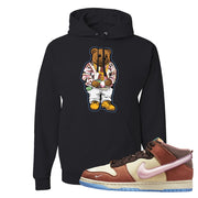 Chocolate Milk Mid Dunks Hoodie | Sweater Bear, Black