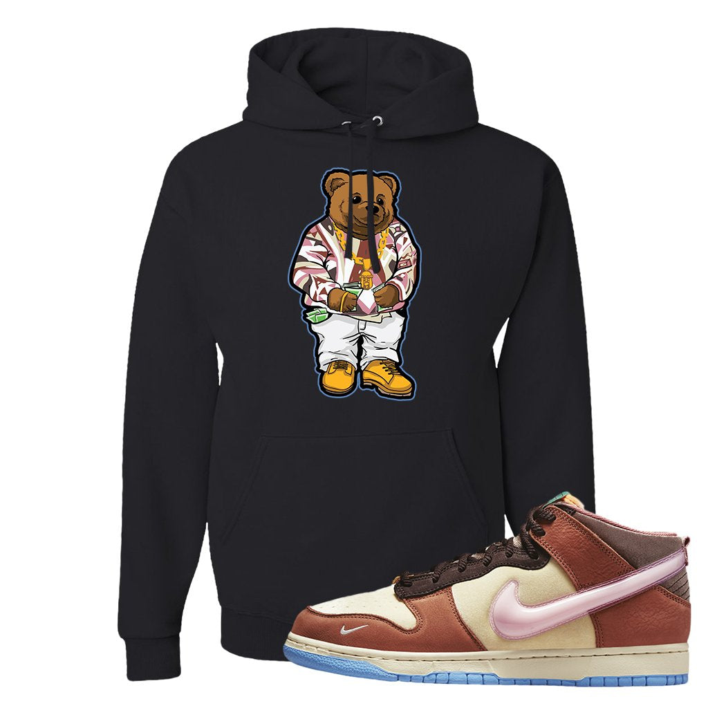 Chocolate Milk Mid Dunks Hoodie | Sweater Bear, Black