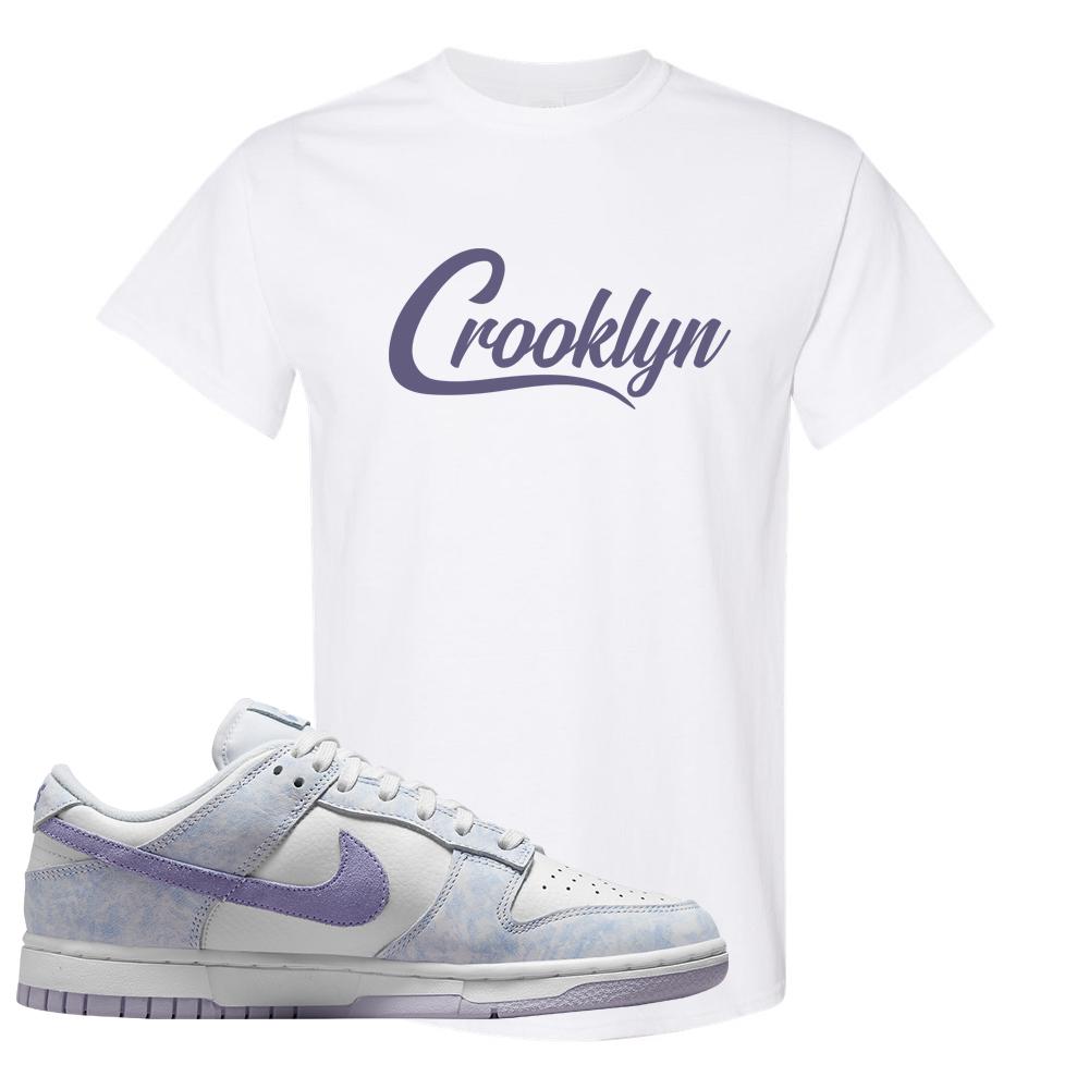 Purple Pulse Low Dunks T Shirt | Crooklyn, White