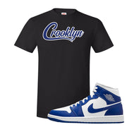 Air Jordan 1 Mid Kentucky Blue T Shirt | Crooklyn, Black