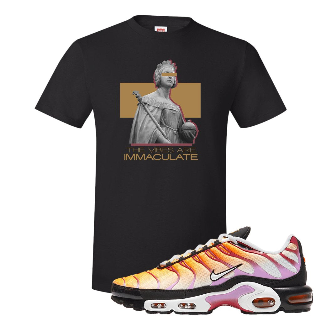 Air Max Plus Laser Orange Siren Red Fuchsia Glow T Shirt | The Vibes Are Immaculate, Black