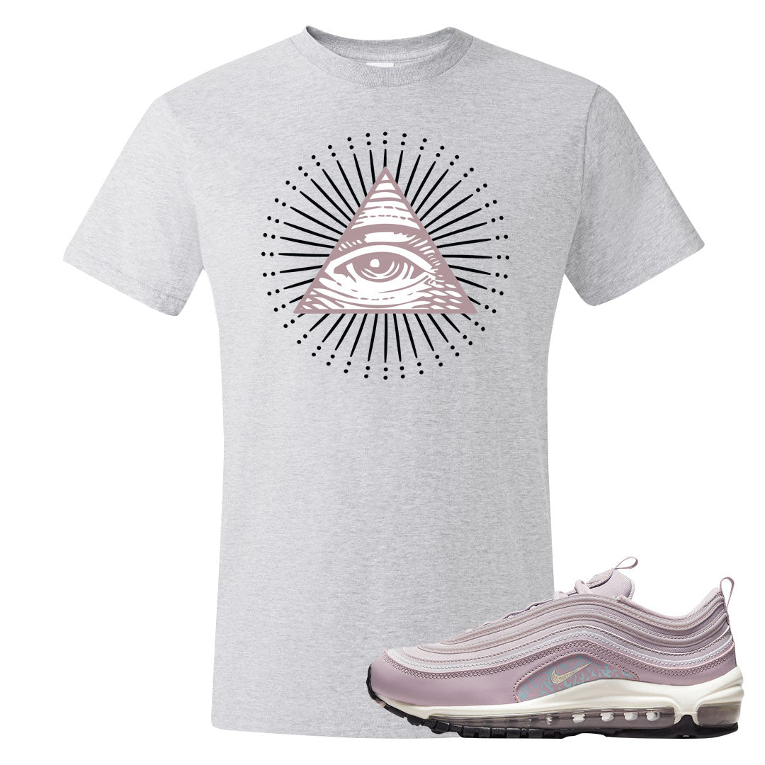 Plum Fog 97s T Shirt | All Seeing Eye, Ash