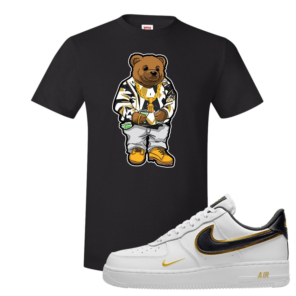 Air Force 1 Low White Gold T Shirt | Sweater Bear, Black
