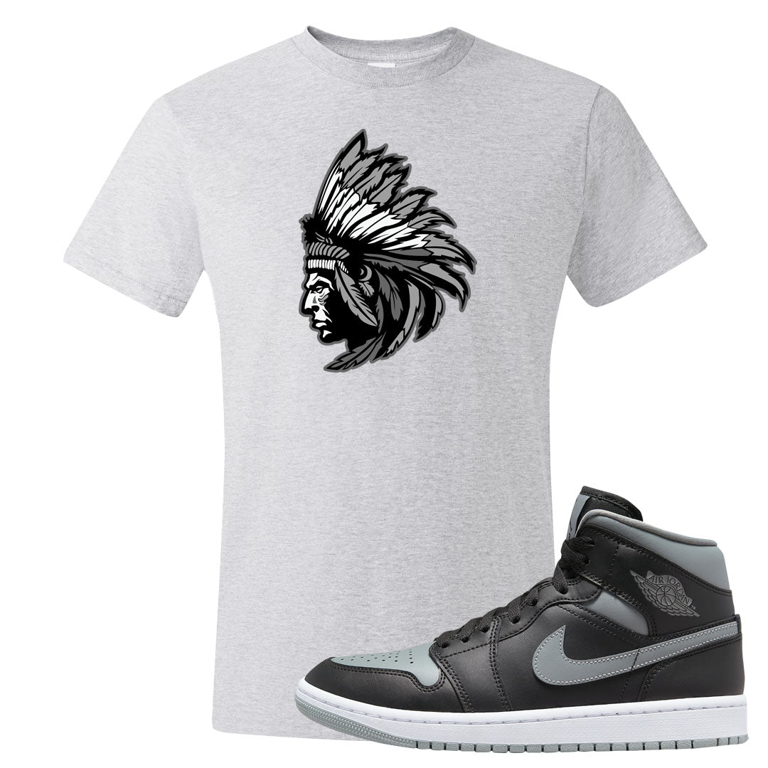 Alternate Shadow Mid 1s T Shirt | Indian Chief, Ash