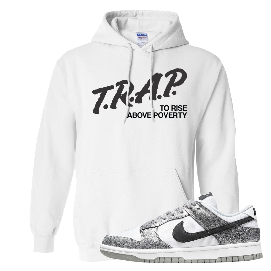 Golden Gals Low Dunks Hoodie | Trap To Rise Above Poverty, White