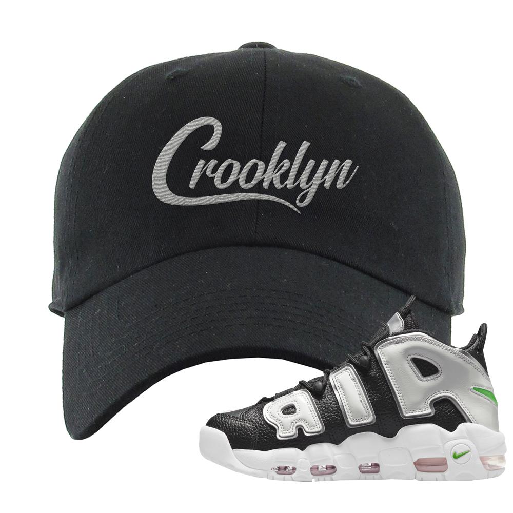 Black Silver Uptempos Dad Hat | Crooklyn, Black
