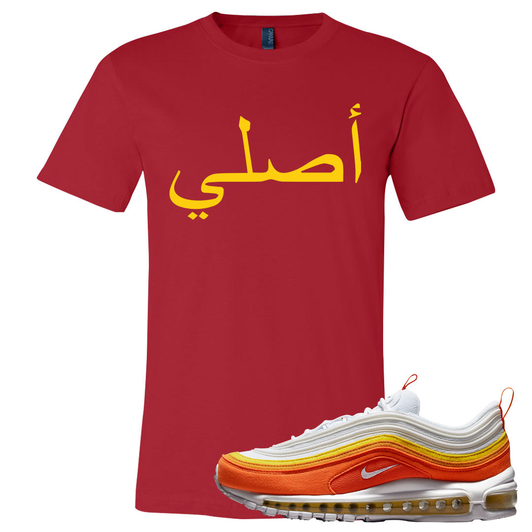 Club Orange Yellow 97s T Shirt | Original Arabic, Red