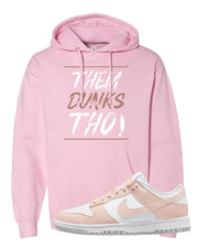 Next Nature Pale Citrus Low Dunks Hoodie | Them Dunks Tho, Light Pink