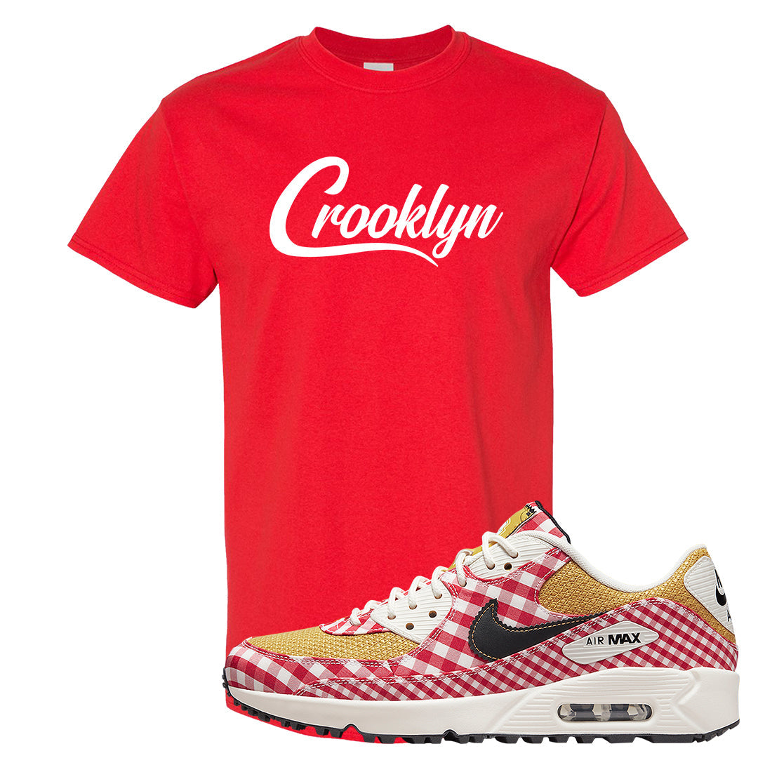 Picnic Golf 90s T Shirt | Crooklyn, Red