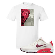 Fusion Red Dark Beetroot Golf 90s T Shirt | Miguel, White