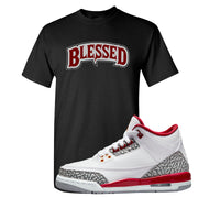 Cardinal Red 3s T Shirt | Blessed Arch, Black