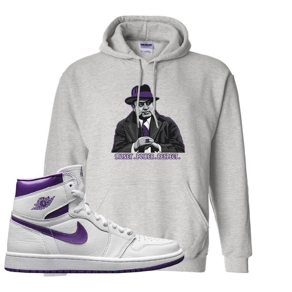 Air Jordan 1 Metallic Purple Hoodie | Capone Illustration, Ash