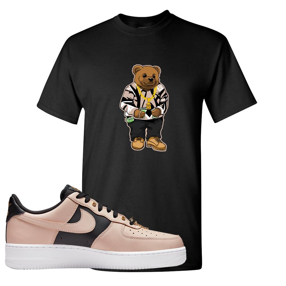 Air Force 1 Low Bling Tan Leather T Shirt | Sweater Bear, Black
