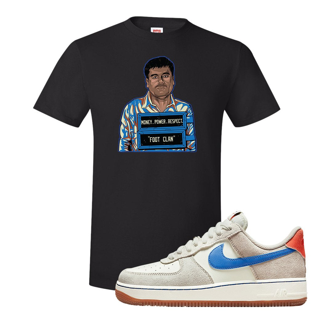 First Use Low 1s Suede T Shirt | El Chapo Illustration, Black