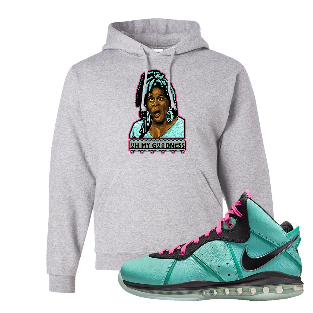 South Beach Bron 8s Hoodie | Oh My Goodness, Ash
