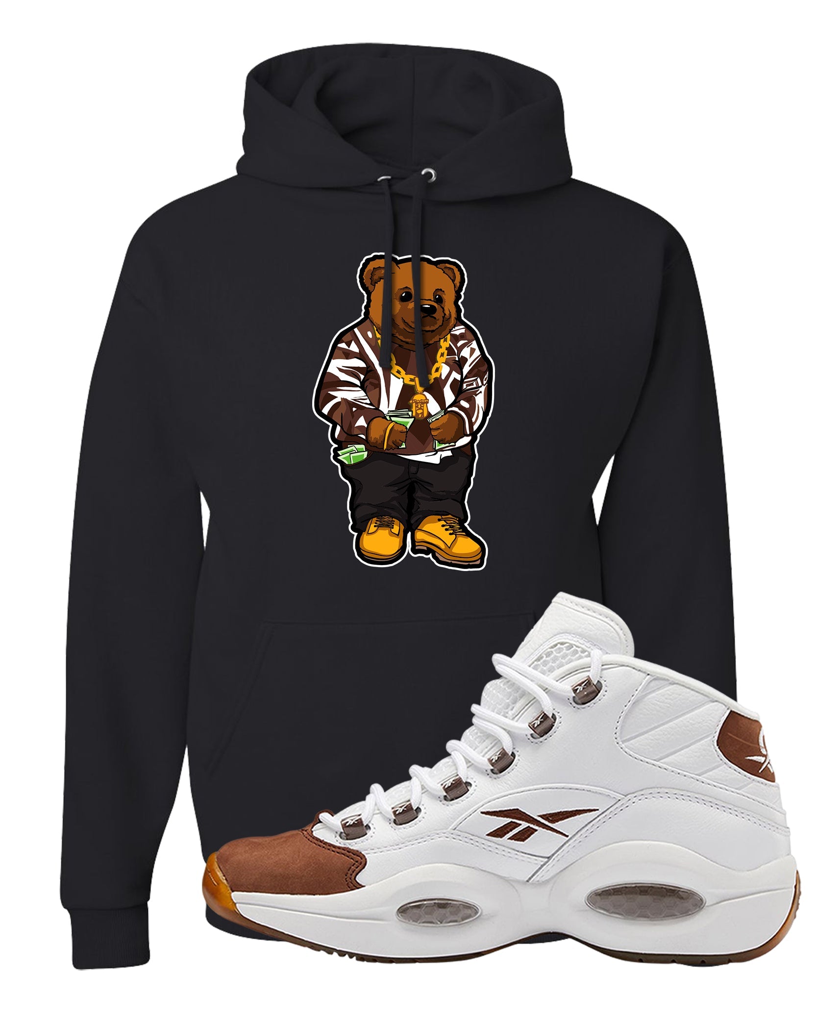 Mocha Question Mids Hoodie | Sweater Bear, Black