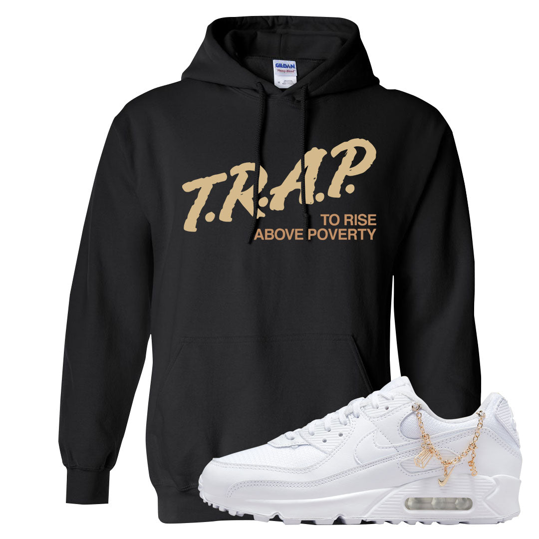 Charms 90s Hoodie | Trap To Rise Above Poverty, Black