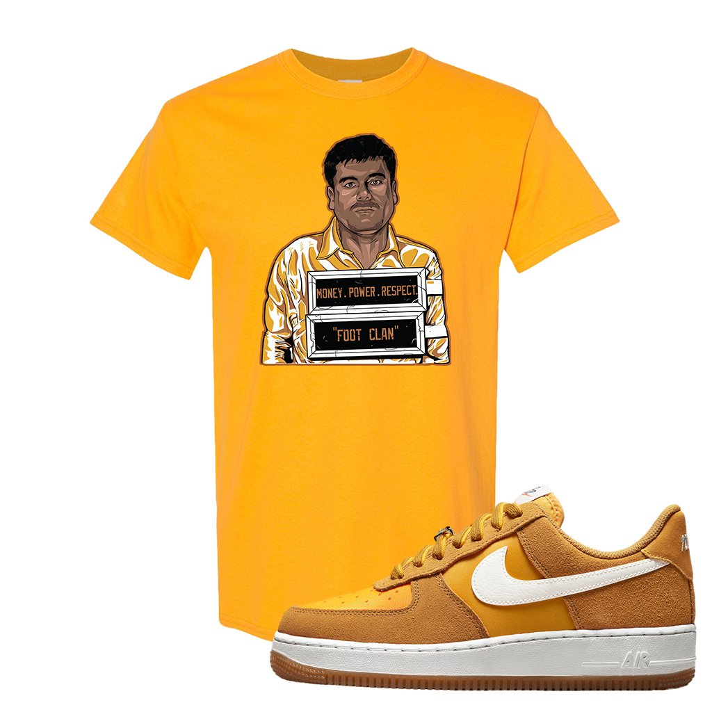 Air Force 1 Low First Use T Shirt | El Chapo Illustraton, Gold