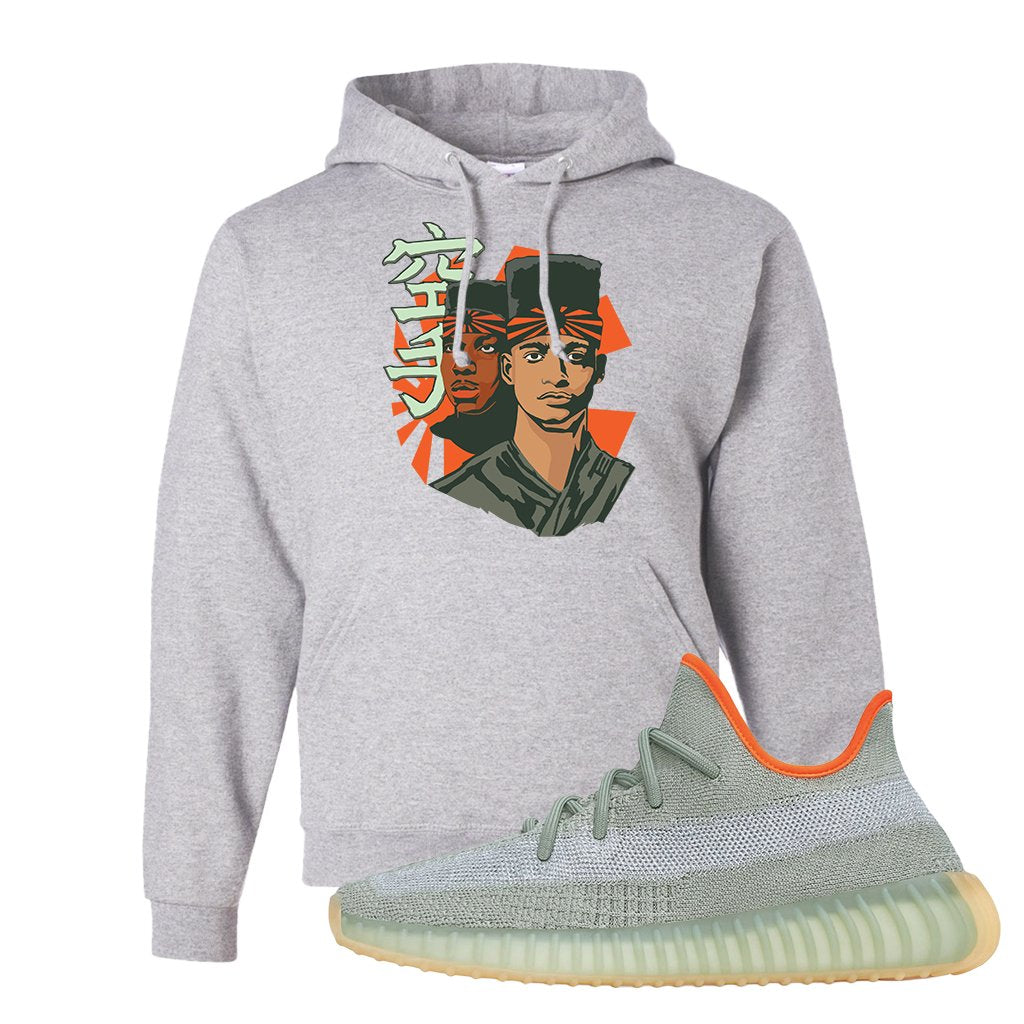 Yeezy 350 V2 Desert Sage Sneaker Pullover Hoodie | Kid N Karate | Ash