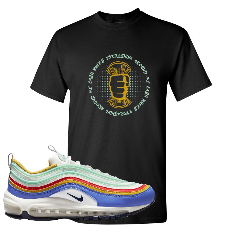 Multicolor 97s T Shirt | Cash Rules Everything Around Me, Black