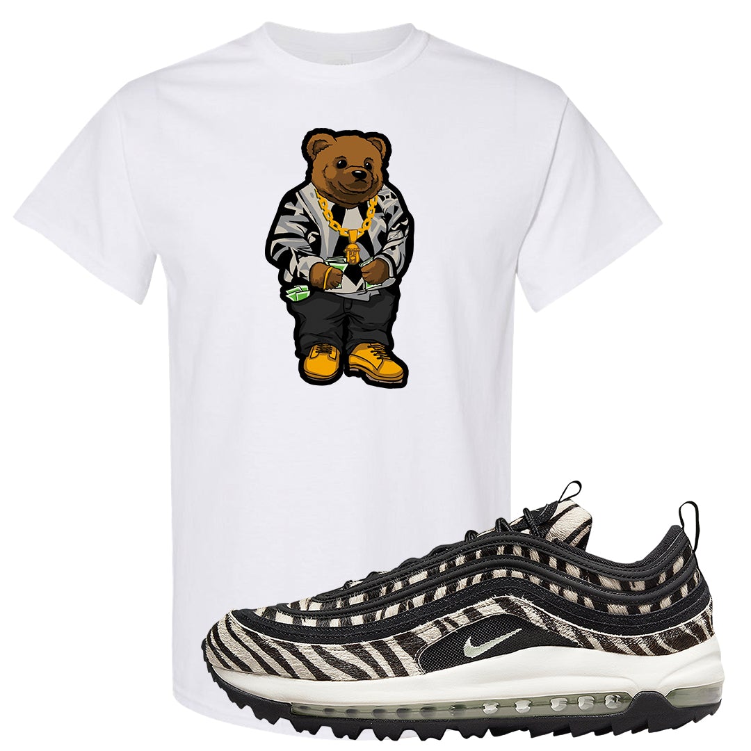 Zebra Golf 97s T Shirt | Sweater Bear, White