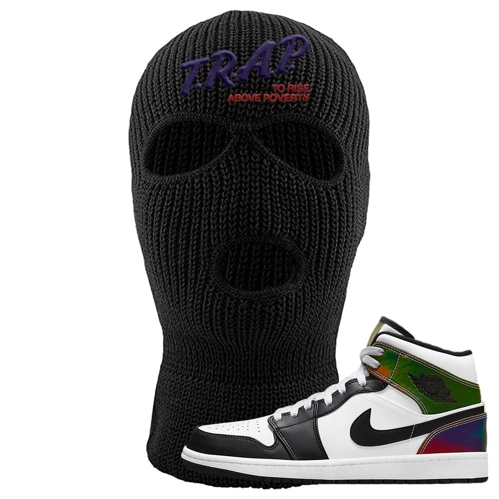 Color Change Mid 1s Ski Mask | Trap To Rise Above Poverty, Black