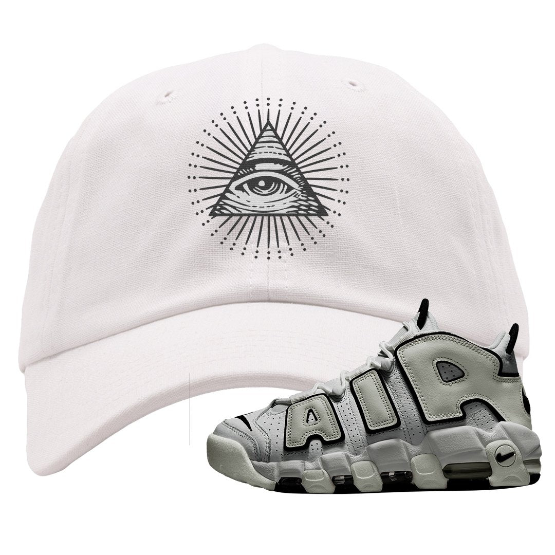 White Black Uptempos Dad Hat | All Seeing Eye, White