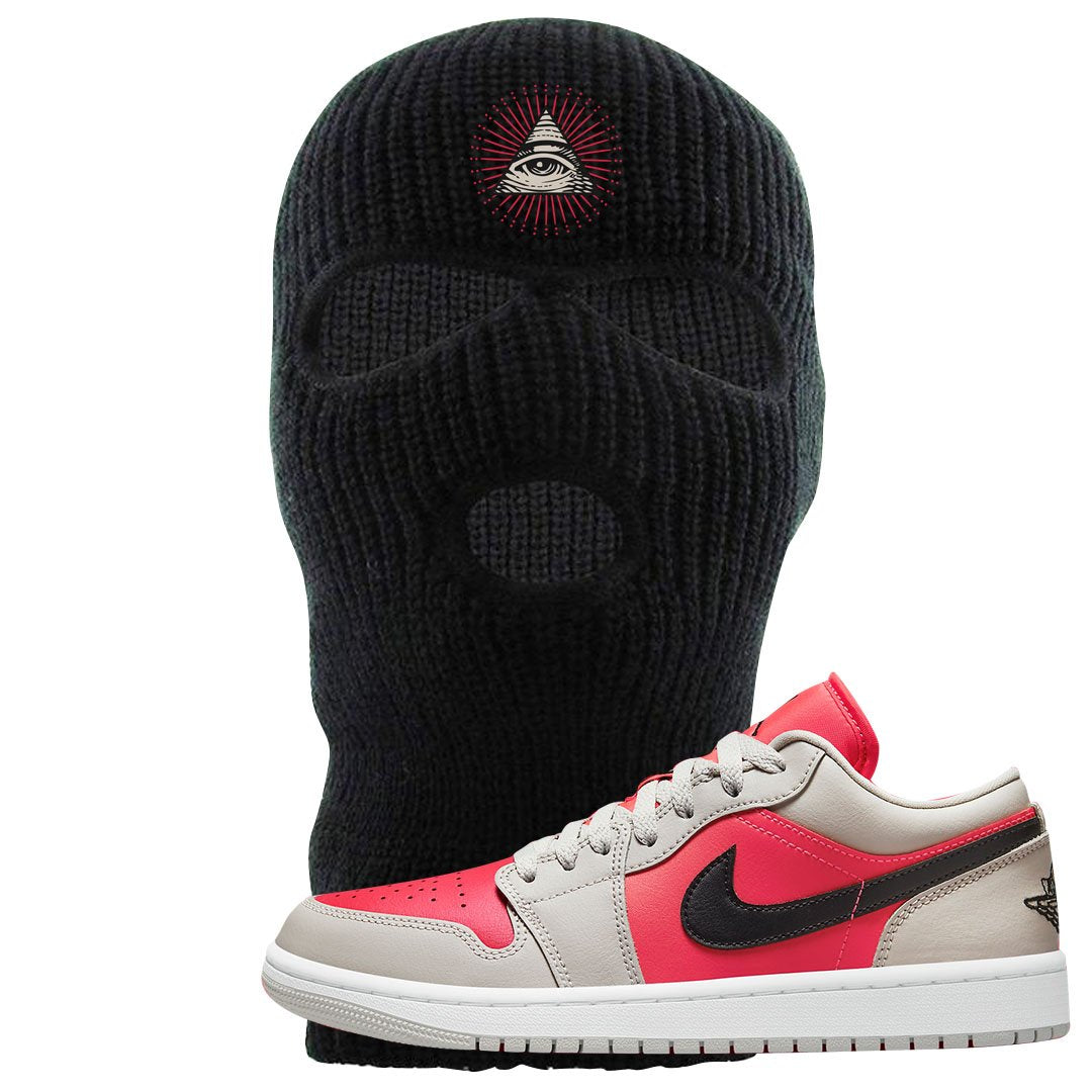 Light Iron Ore Low 1s Ski Mask | All Seeing Eye, Black