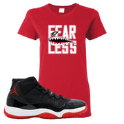 Jordan 11 Bred Fearless Red Sneaker Hook Up Women's T-Shirt