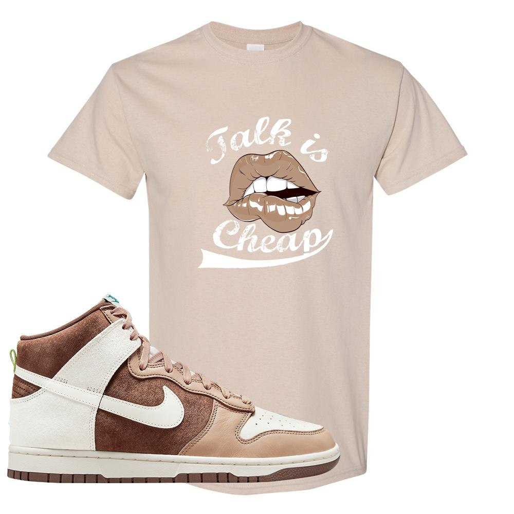 Light Chocolate High Dunks T Shirt | Talk Lips, Sand