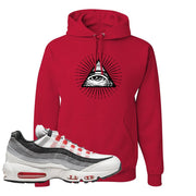 Comet 95s Hoodie | All Seeing Eye, Red