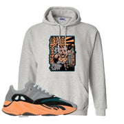 Wash Orange 700s Hoodie | Attack Of The Bear, Ash