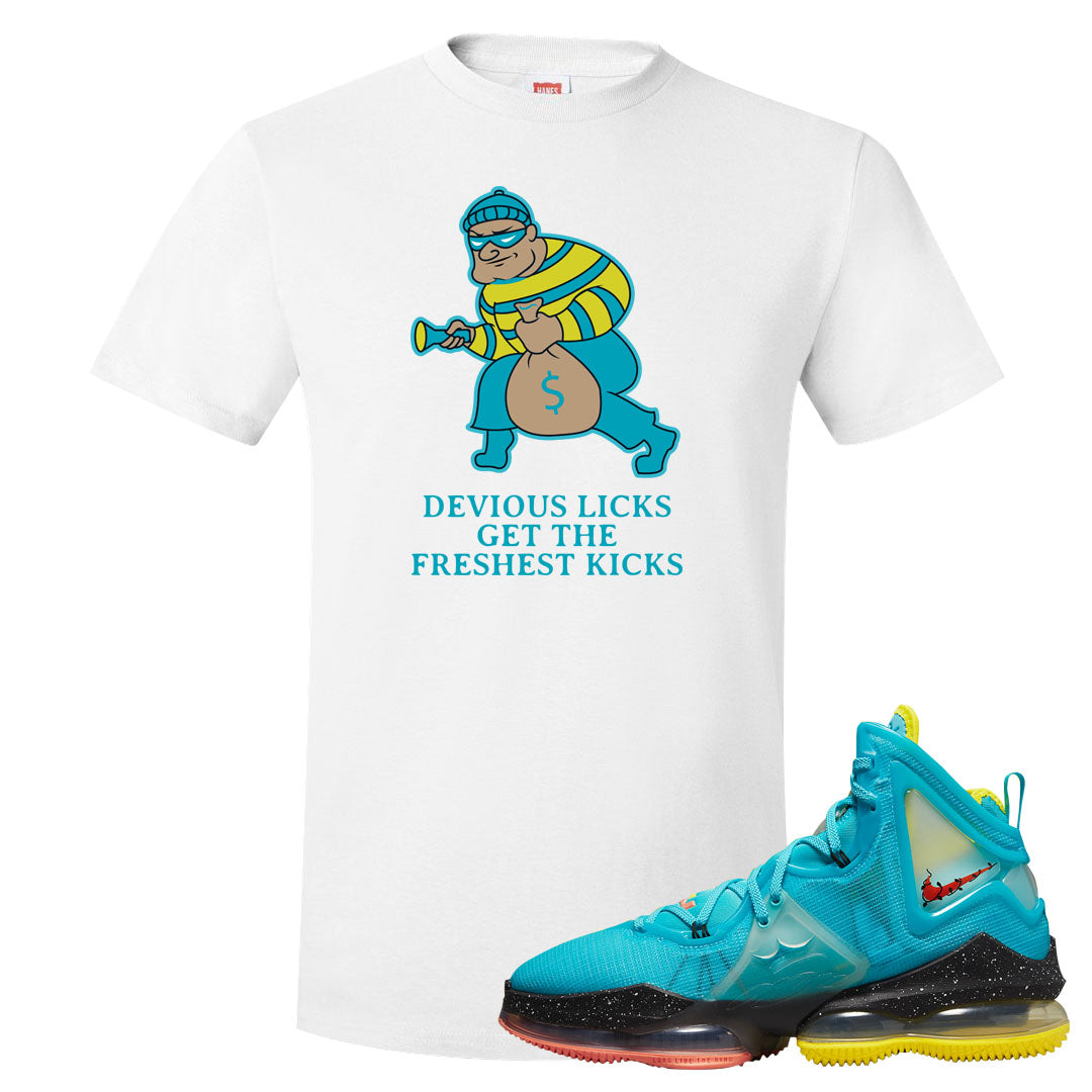 South Beach Christmas Bron 19s T Shirt | Devious Licks, White