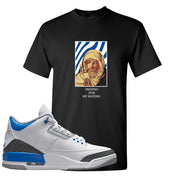 Racer Blue 3s T Shirt | God Told Me, Black