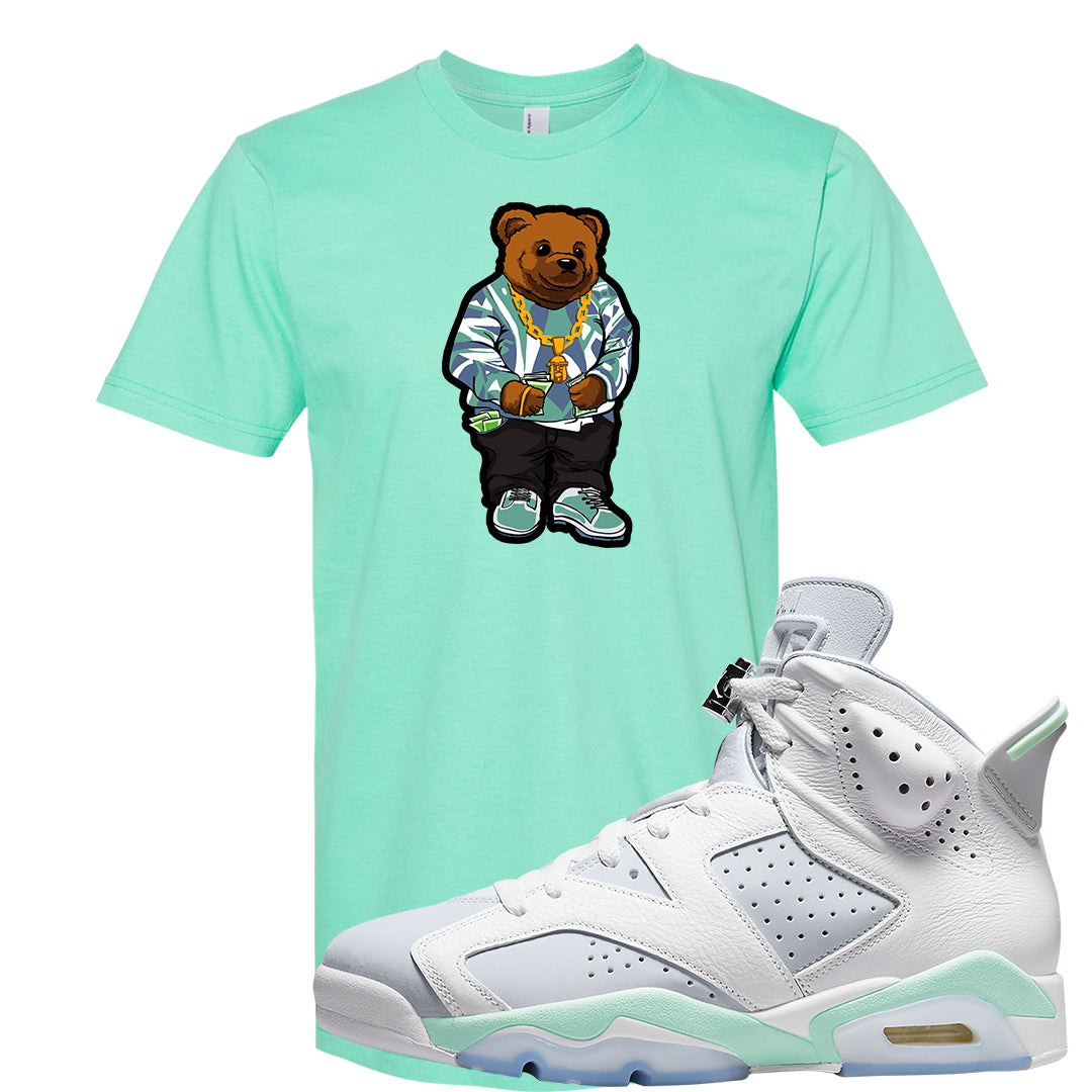 Mint Foam 6s T Shirt | Sweater Bear, Mint