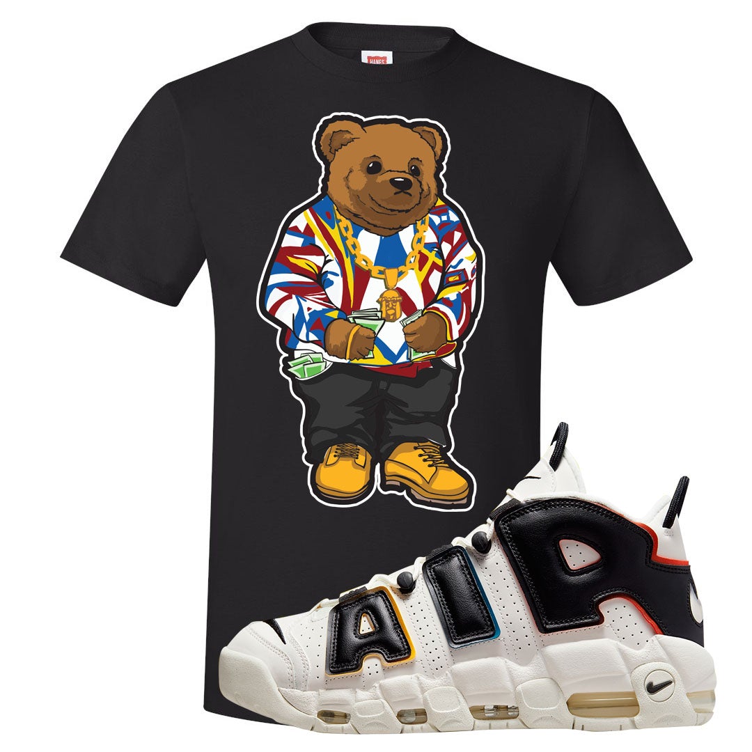 Multicolor Uptempos T Shirt | Sweater Bear, Black