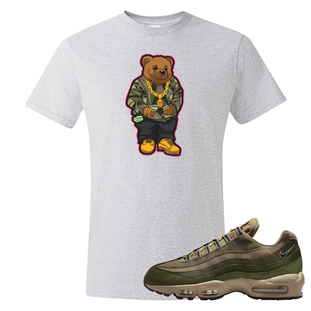 Medium Olive Rough Green 95s T Shirt | Sweater Bear, Ash