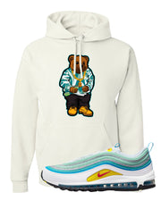 Spring Floral 97s Hoodie | Sweater Bear, White